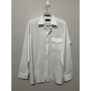 Van Heusen Super Silk Men's Shirt Blue Size 16.5 Short Sleeve